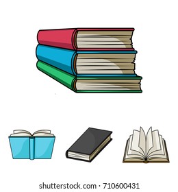 Various kinds of books. Books set collection icons in cartoon style vector symbol stock illustration web.