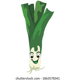 varios tipos de col y de íconos vegetales de cebolla verde en el bosque.