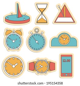 various kinds of clock. from simple to complex.