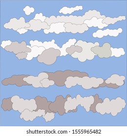 various kinds of cloud images to make it easier to create a design