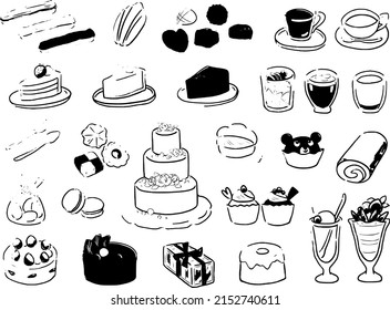 Various kinds of cute sweets.