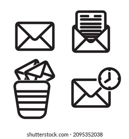 various kinds of envelope icon vector