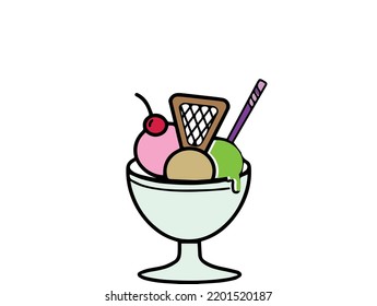 various kinds of fruit with a mixture of milk and ice cubes are very fresh enjoyed during the day.