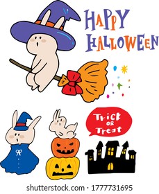 Various kinds of Halloween rabbits