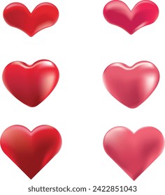 Various kinds of heart shapes 