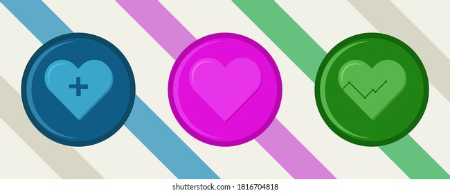 Verschiedene Arten von Herz-Template-Symbol