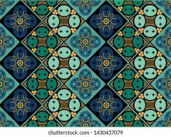 Various kinds of improvised Indonesian batik motifs in modern colors