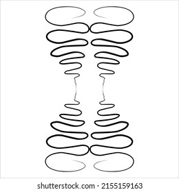 various kinds of ornaments circle, curved line 