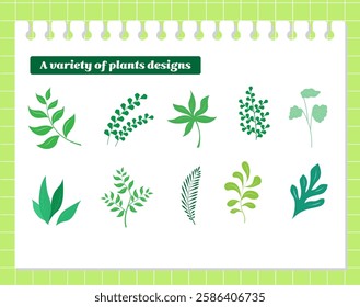 Various kinds of plants illustration design