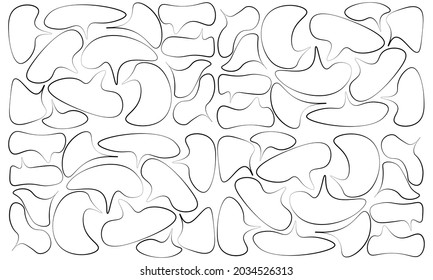 various kinds of sketches that are shaped like round or other