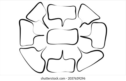 various kinds of sketches that are shaped like round or other