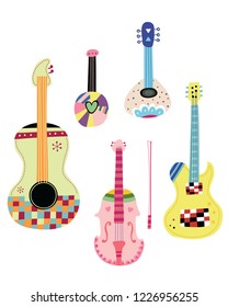 various kinds of Stringed instruments