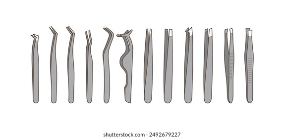 Various kinds of tweezers, Different types of tweezers