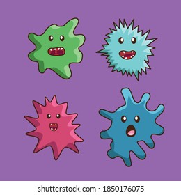 Various kinds of viruses in the world. Deadly virus. The kinds of bacteria that exist around humans