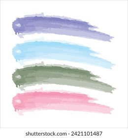 Various kinds of watercolor brushes, vector brushes for drawing