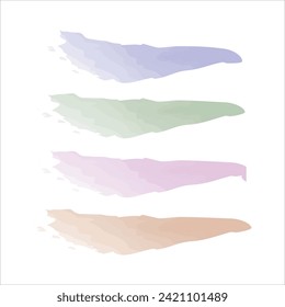 Diversos tipos de pinceles acuarelas, brochas vectoriales para dibujar