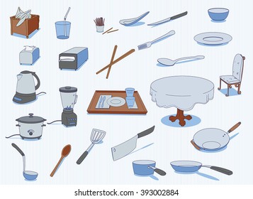 Various kitchen utensils