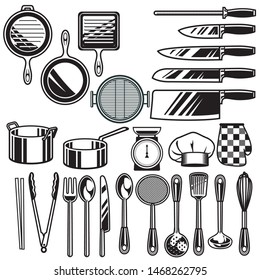 various kitchen ware collection set