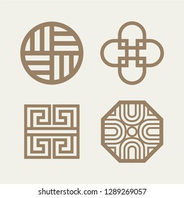 Various Korean traditional pattern vector set. EPS10