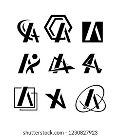 Various Letter "A" big logo pack for your company