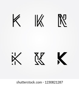 Various Letter K big logo typo pack for your company