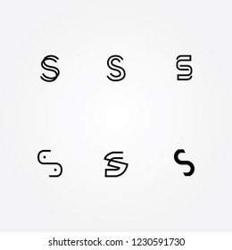 Various Letter S big logo typo pack for your company, six initial logo typo