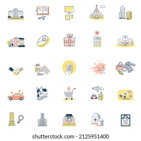 Various lifestyle 25 icon set