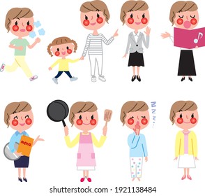 Various lifestyle sets for women and mothers 