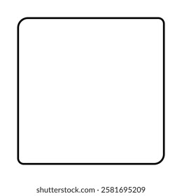various line shapes frame isolated on white background