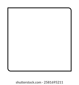 various line shapes frame isolated on white background