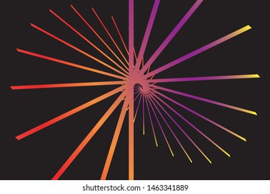 Various lines of colors with a swirl-like appearance of rotors