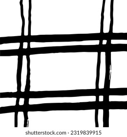 Various lines and shapes background. Black and white abstract seamless pattern. Ink drawing style. Contemporary hand drawn modern trendy vector illustrations. Every pattern is isolated