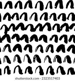 Various lines and shapes background. Black and white abstract seamless pattern. Ink drawing style. Contemporary hand drawn modern trendy vector illustrations. Every pattern is isolated