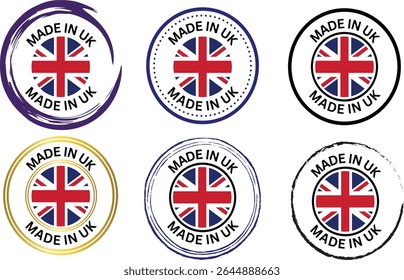 Various "Made in Canada" Badge Designs with Canadian Flag, Vector Designs for Banner, Poster and Cards	