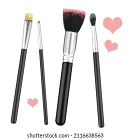 Various Makeup Brush Set vector