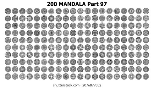 various mandala collections 200 Ethnic Mandala line pattern set Doodles freehand