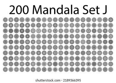 various mandala collections - 200 set yoga pattern