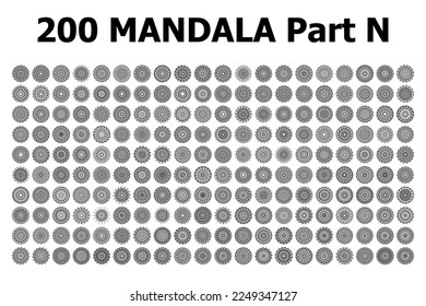 verschiedene Mandala-Kollektionen - 200 Set-Yoga-Muster