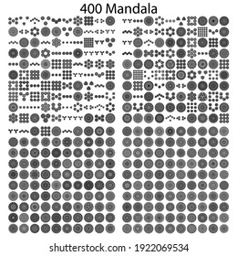 various mandala collections - 400. Ethnic Mandala ornament. Round pattern set.