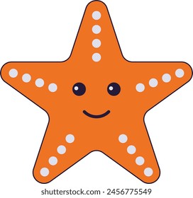 Various Marine Life Vector Illustration. Ocean Life, with Flat Cartoon Design and Shapes.