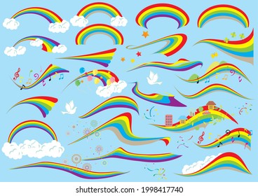 Various material sets of the rainbow