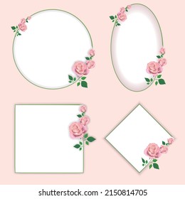 Various materials of roses, which can be used in backgrounds, cards, etc.