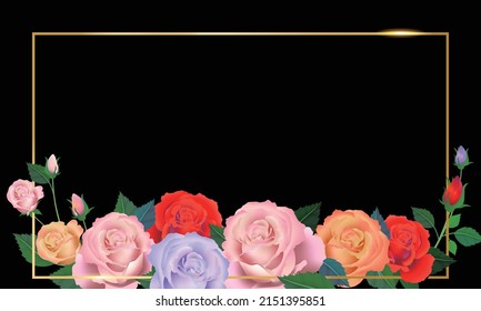 Various materials of roses, which can be used in backgrounds, cards, etc.