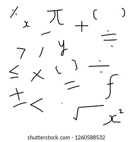 Various mathematical symbols