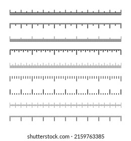 Various Measurement Scales Divisions Realistic Scale Stock Vector ...