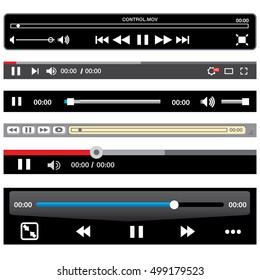 Various media player controls for print or web use