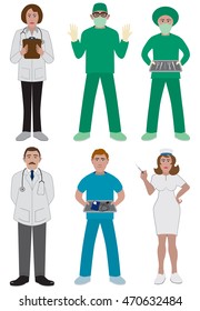 Various medical professionals in uniform