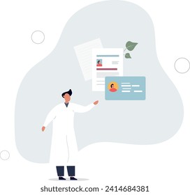Various medical services.using health insurance policy.flat vector illustration.