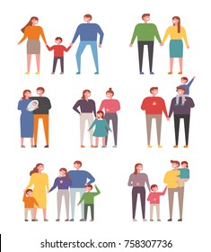 Various members of the family. vector illustration flat design