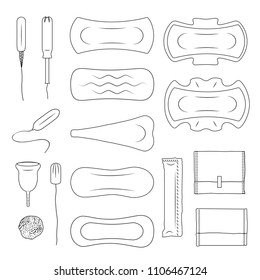 Various menstrual products